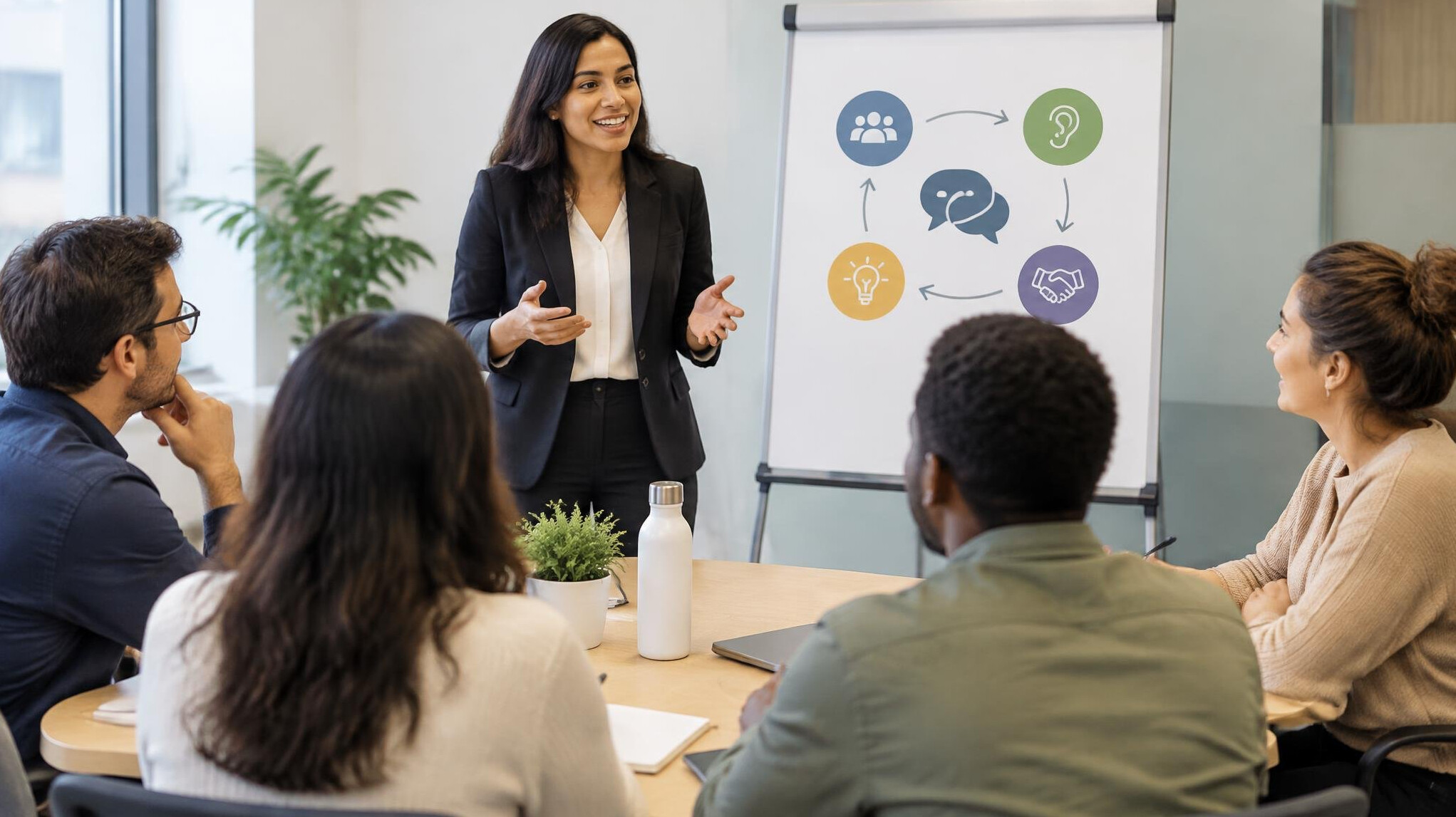 person giving presentation