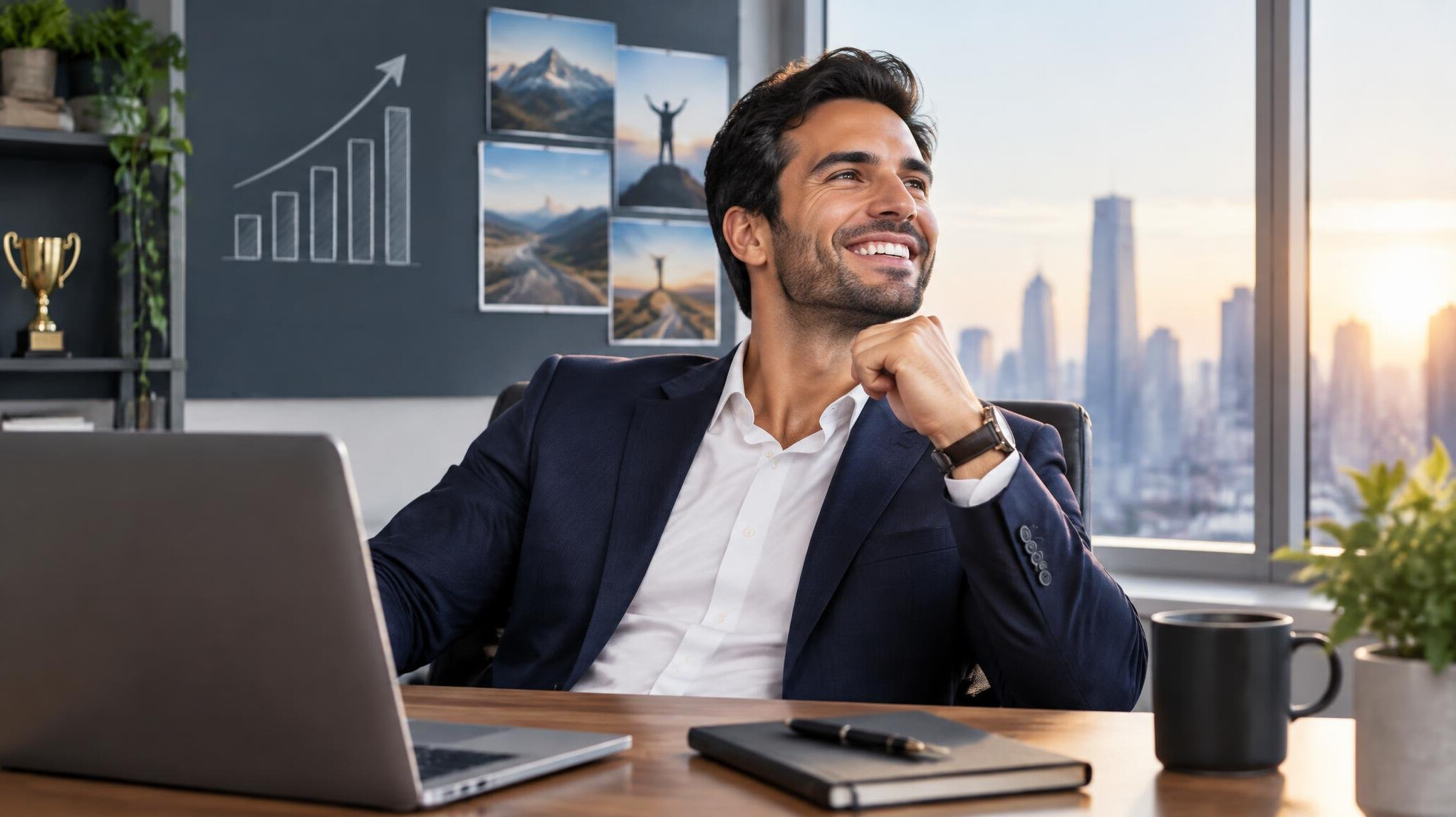 confident man smiling