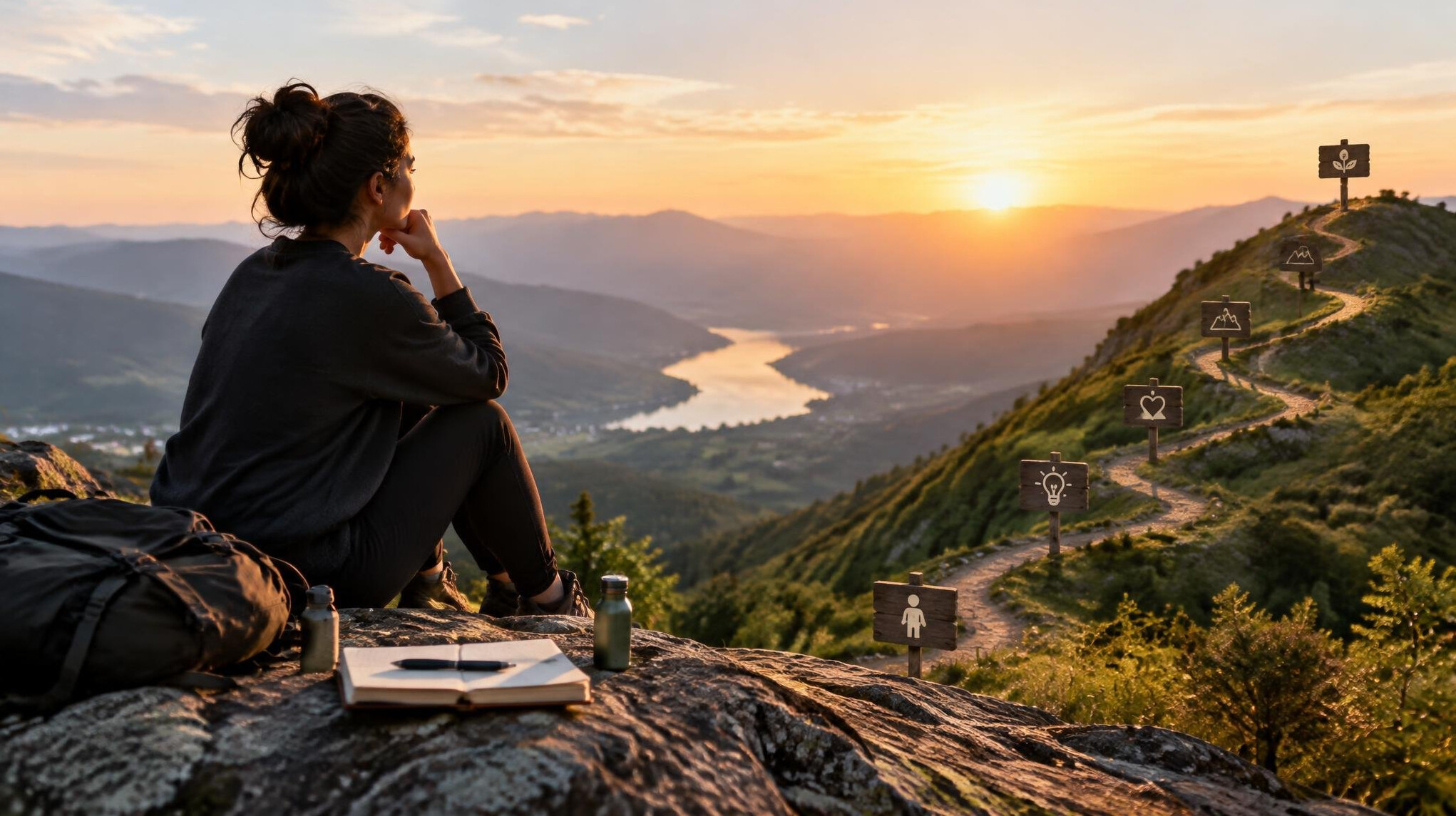 person reflecting on life